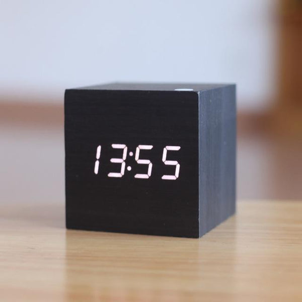 Digital Wooden Alarm Clock