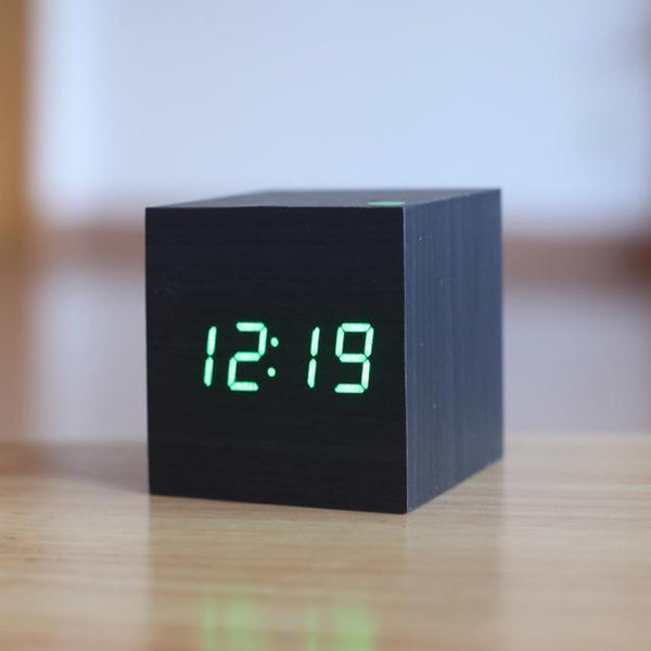 Digital Wooden Alarm Clock