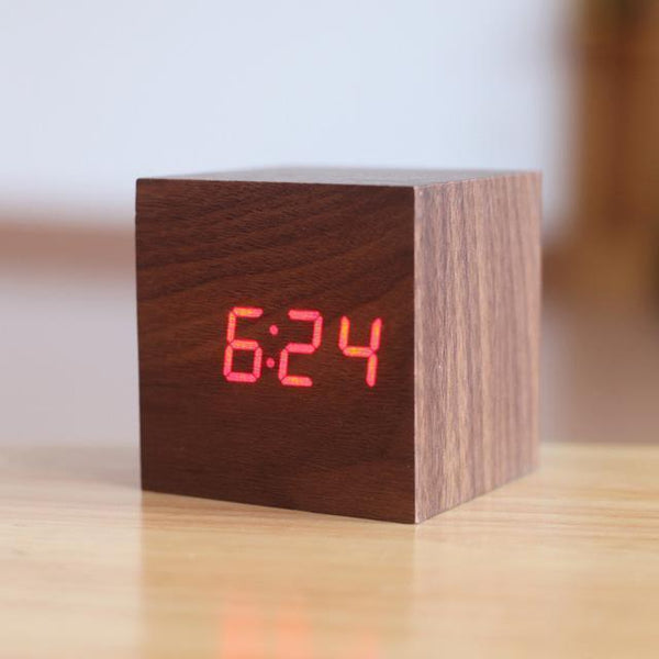 Digital Wooden Alarm Clock