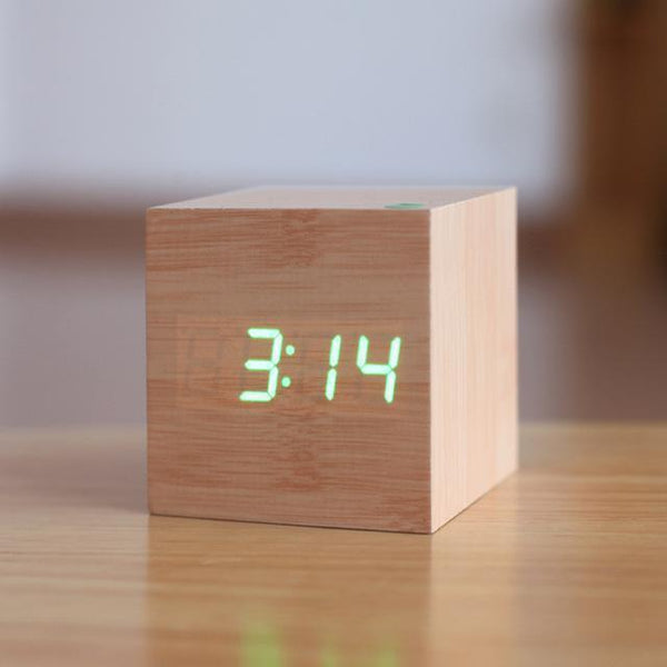 Digital Wooden Alarm Clock
