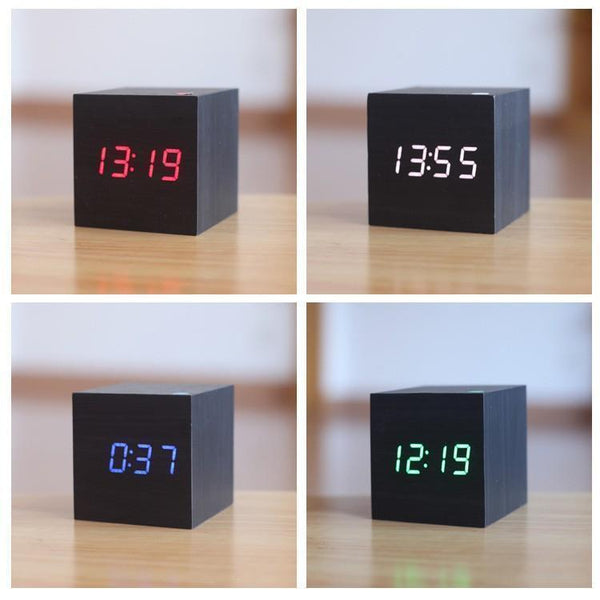 Digital Wooden Alarm Clock