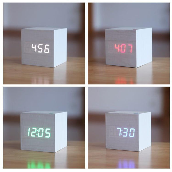 Digital Wooden Alarm Clock