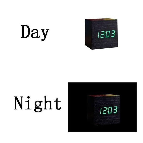 Digital Wooden Alarm Clock