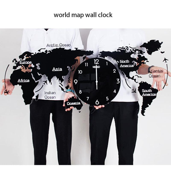 Creative World Map Wall Clock