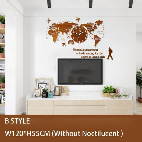 Creative World Map Wall Clock