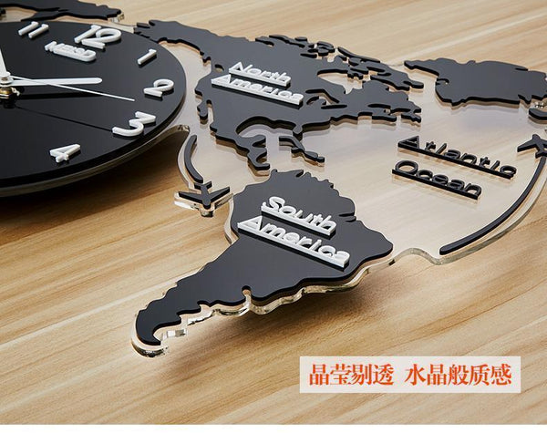 Creative World Map Wall Clock
