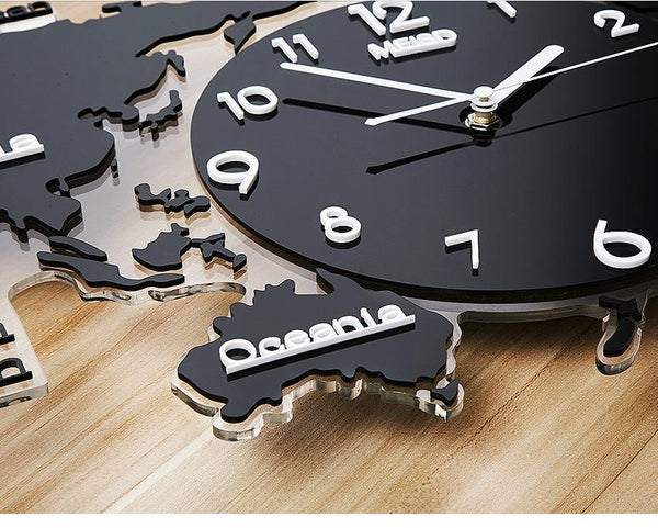 Creative World Map Wall Clock