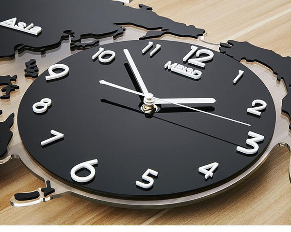 Creative World Map Wall Clock
